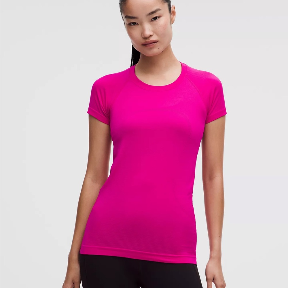 lululemon athletica Short Sleeve Crewneck Top - Hot Pink
